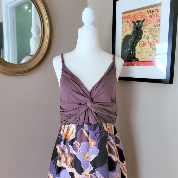 Anthropologie Lilka Silk Twist Detail Dress Medium - Picture 2 of 16